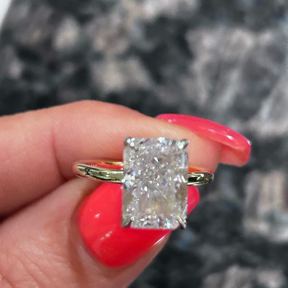 Mavi Silver Radiant Rectangular Ring